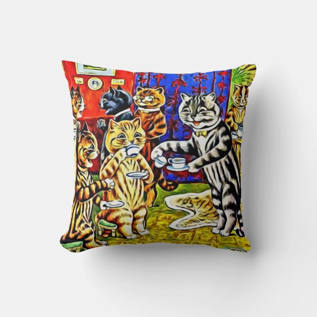 Le "thé de chat" a stylisé le coussin de chats de (Recto)