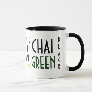 Le thé exprime la tasse de collage