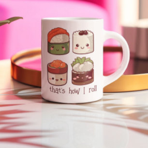 Le the Good Times Roll Kawaii Sushi Coffee Mug