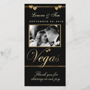 Le thème de Vegas vous remercient carte photo