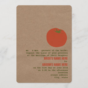 Le thème du marché des fermiers Mariage Invitation