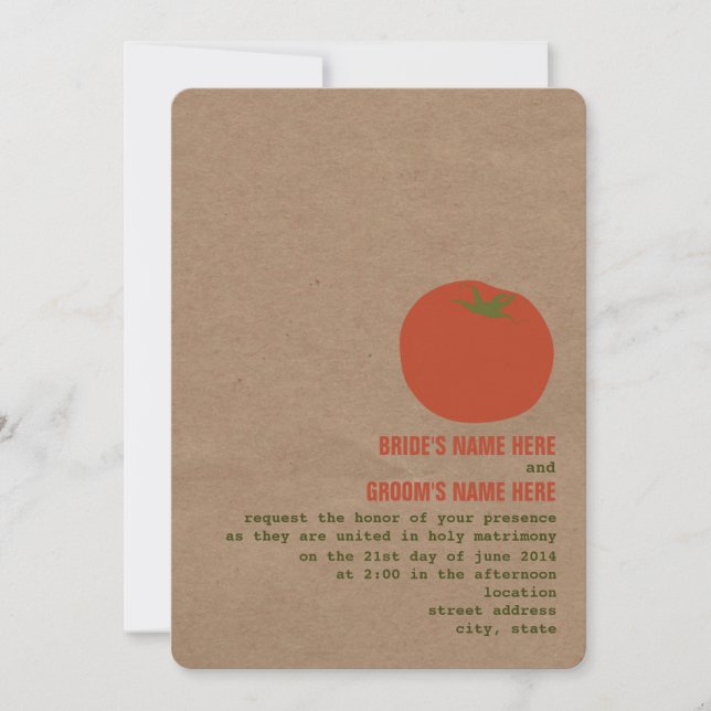 Le thème du marché des fermiers Mariage Invitation (Devant)