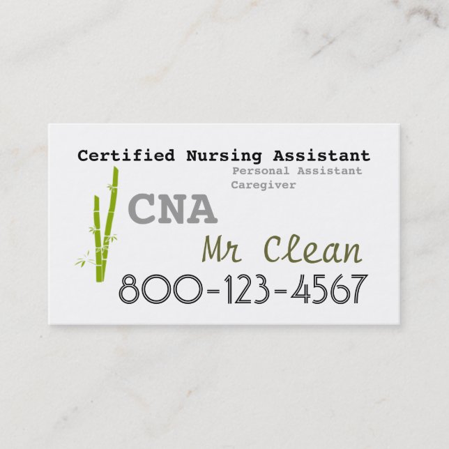 Le thème en bambou PEUT modèle de carte de visite (Devant)