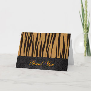 Le tigre barre le carte de remerciements