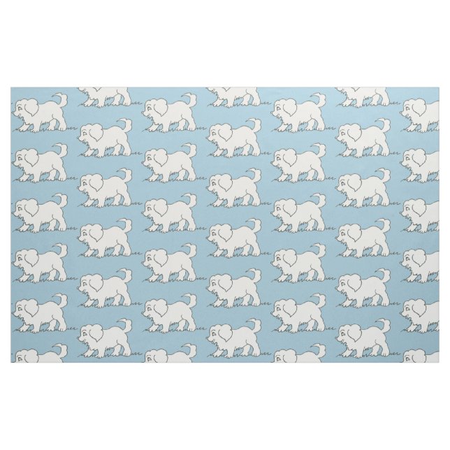 Le tissu de chiot de Tom (Fat Quarter)