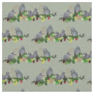 Le tissu du Parti du perroquet gris africain (kaki