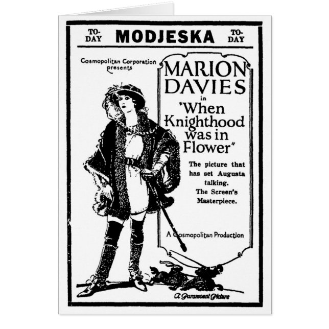 Le titre de chevalier de Marion Davies fleurissent (Devant)
