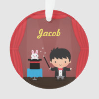 Le tour magique de lapin de magicien mignon badine