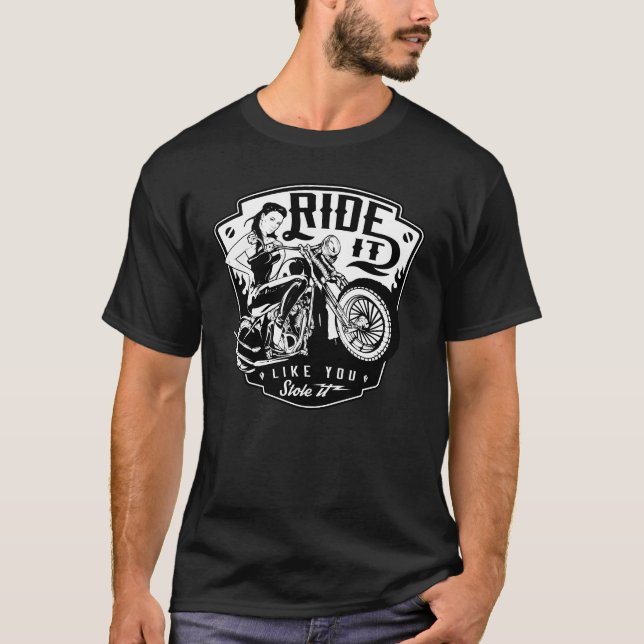 le tour qu'il vous aiment l'a volé T-shirt de moto (Devant)