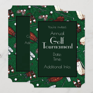 Le Tournoi de golf Tee Time Invitation verte