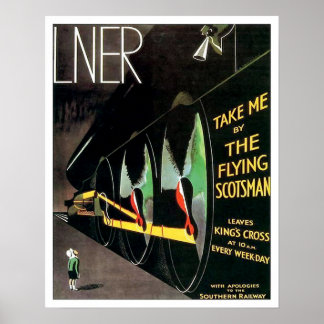 Le Train Scotsman Volant - Poster Moyen