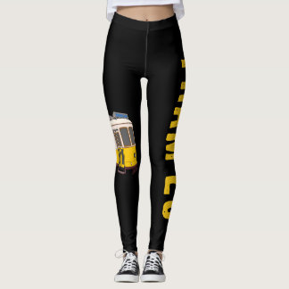 Le tramway noir de Lisbonne 28 Leggings