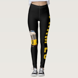 Le tramway noir de Lisbonne 28 Leggings