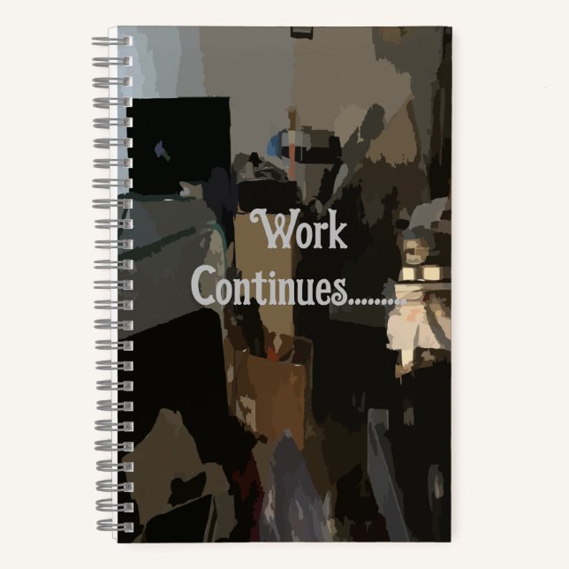 Le travail continue Carnet spiral (Recto)