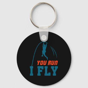 Le Vault Funny Levault Vaulting You Run I Fly  Keychain