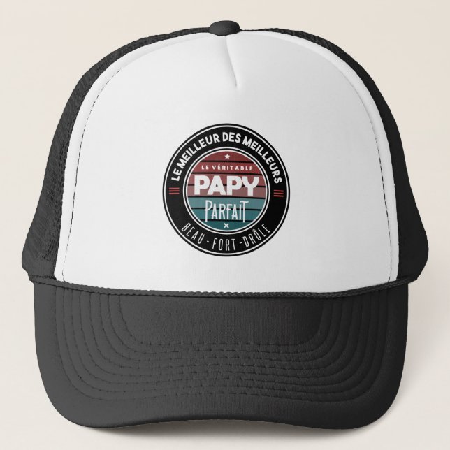 Le véritable papy parfait trucker hat (Front)