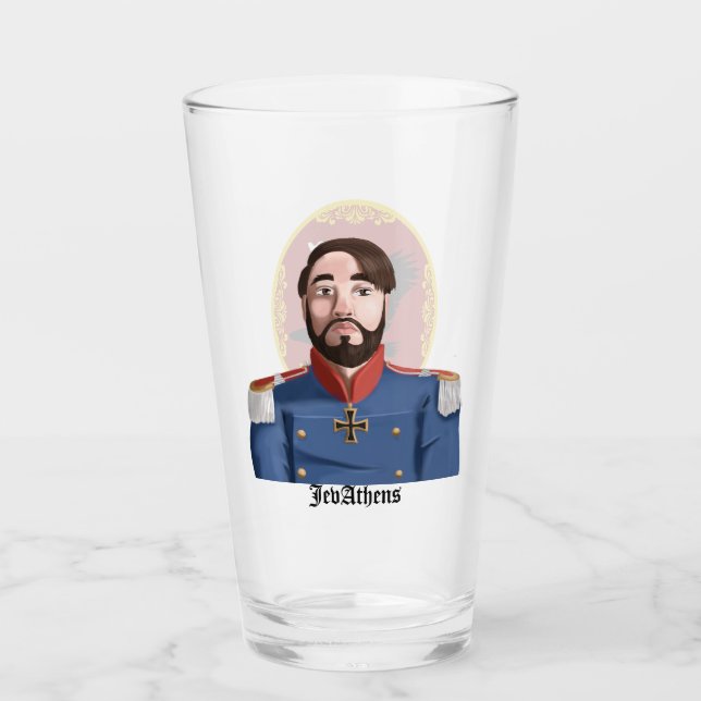 Le verre de la bière JevAthènes (Devant)