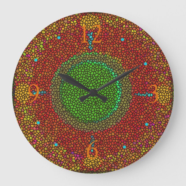 Le verre souillé coloré effectue les horloges (Recto)