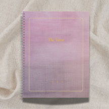Le Vers | Cahier de poète personnalisé mauve et or