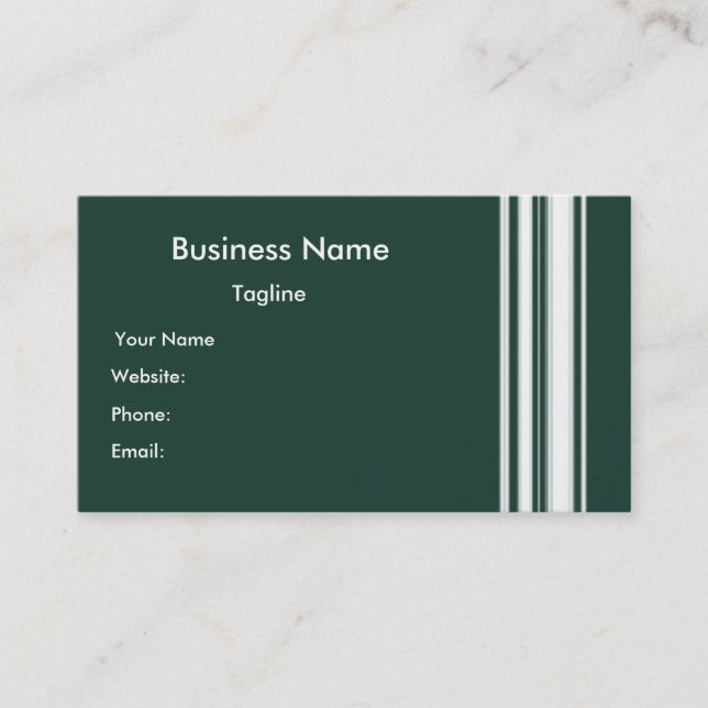 Le vert barre le carte de visite (Devant)