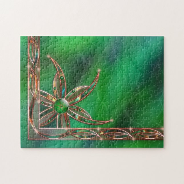 Le vert comme puzzle de l'herbe (Horizontal)