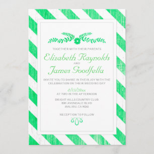 Le vert de chaux barre des invitations de mariage