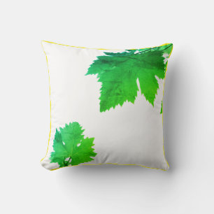 Le vert de vigne laisse le carreau de coussin