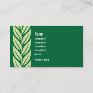 Le vert laisse le carte de visite