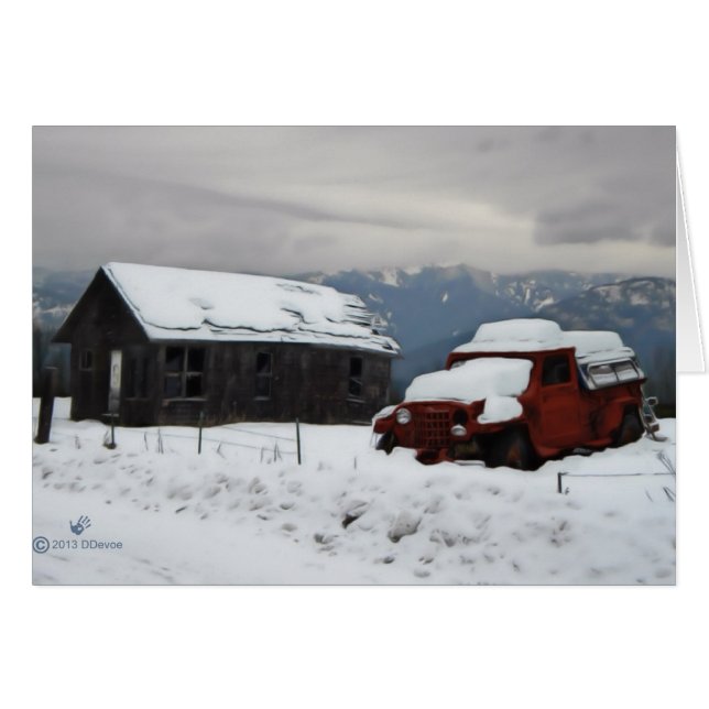 Le vieux camion rouge (Devant horizontal)