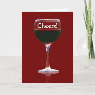 Le vin rouge encourage la carte de joyeux