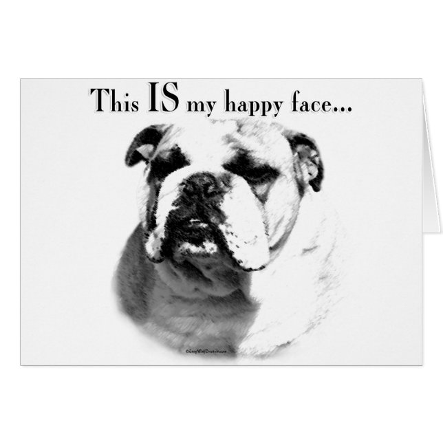 Le visage joyeux de Bulldog (Devant horizontal)