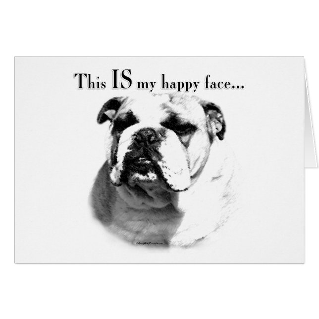 Le visage joyeux de Bulldog (Devant horizontal)