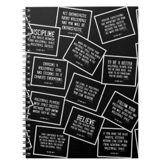 Le volleyball cite le carnet en noir et blanc