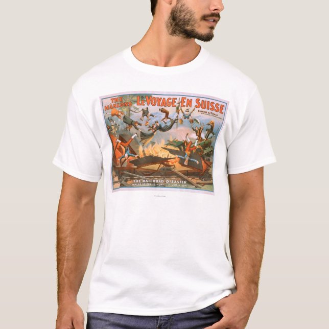 Le voyage en Suisse - The Railroad Disaster T-Shirt (Front)