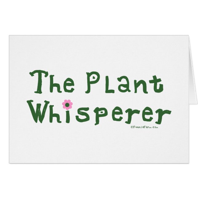 Le whisperer de plante (Devant Horizontal)
