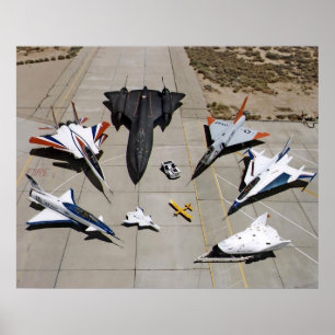 Le X-31, F-15S/MTD, SR-71, F-106, affiche de