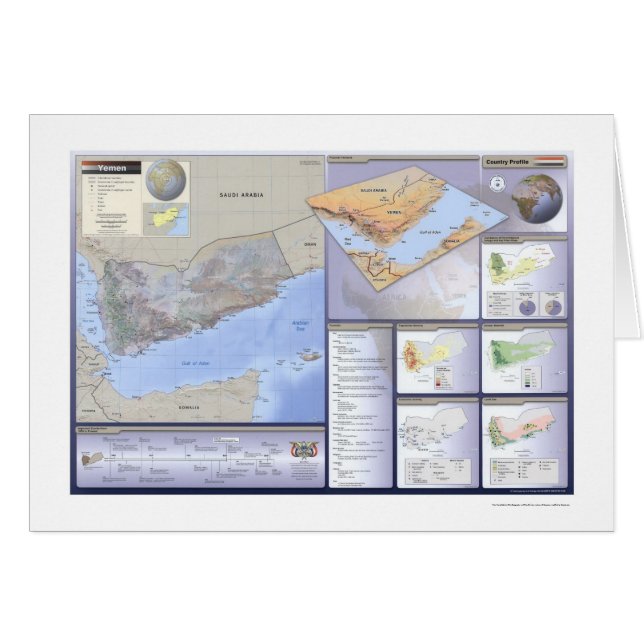 Le Yémen a détaillé la carte - 2002 (Devant horizontal)