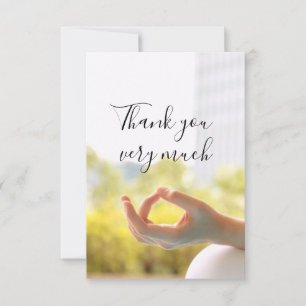 Le Yoga Carte de remerciements se concentre sur la
