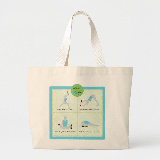 Le yoga de vin pose le grand sac fourre-tout (Devant)
