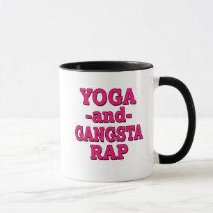 Le yoga et Gangsta frappent la tasse de café drôle