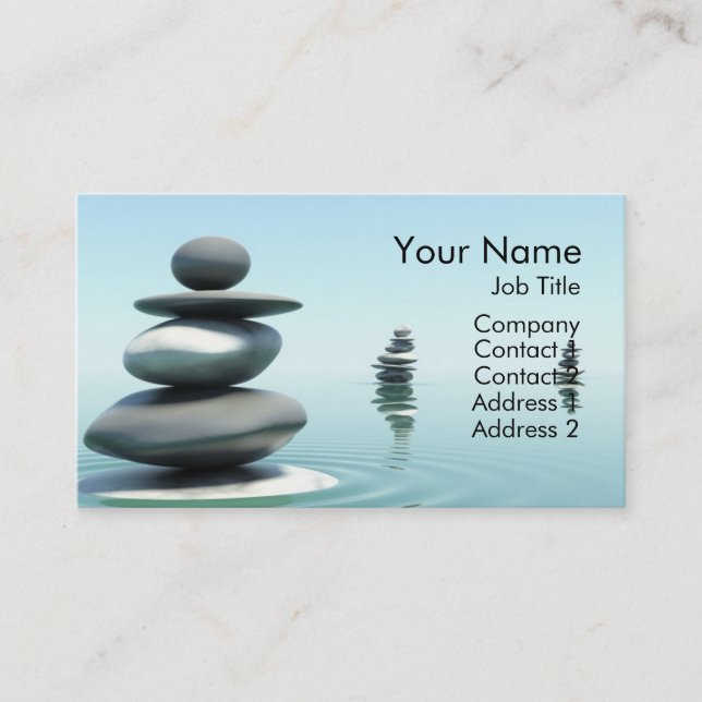 Le zen lapide le carte de visite de midi (Devant)