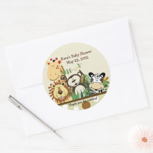 Le Zoo Crew Jungle Animaux Favoriser Sticker - Tan