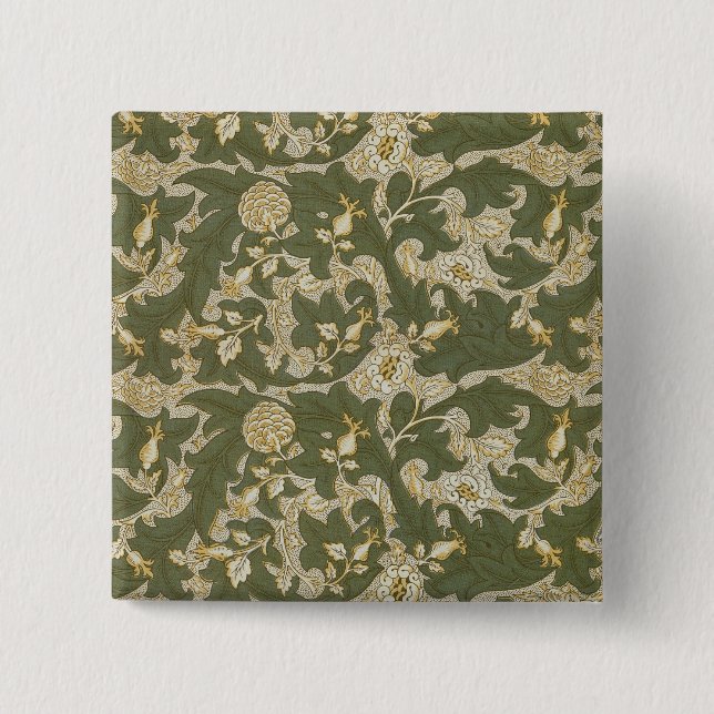 'Lea', 1912 2 Inch Square Button (Front)