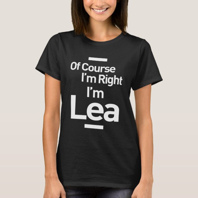 Lea Personalized Name Birthday Gift T-Shirt (Front)