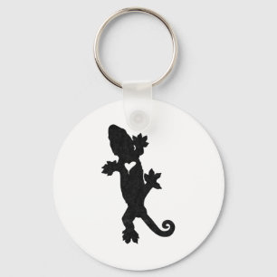 Leachie New Caledonian Gecko Artsy Distressed Keychain