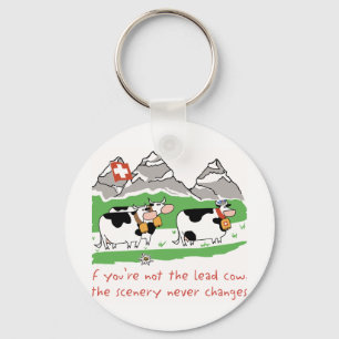 Lead Cow Keychain