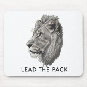 Lead the Pack Lion Motivational Professional Offic Mouse Pad