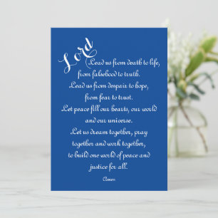 Lead Us - World Peace Prayer Flat Card