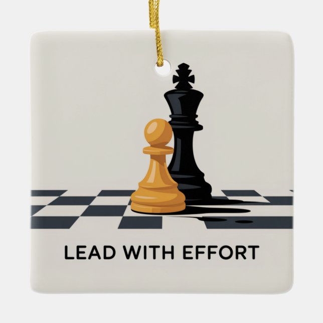 Lead With Effort Ceramic Ornament (Front)