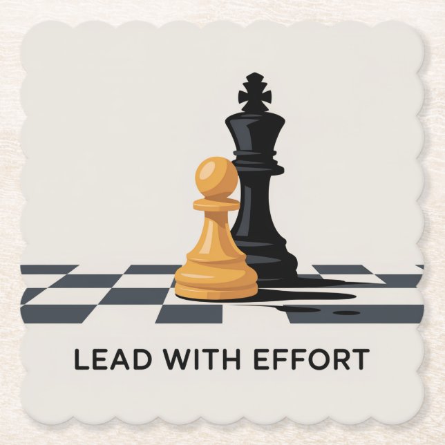 Lead With Effort Paper Coaster (Front)